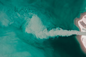 river outfall, play of colours, Aerial View, Walensee, river Seez, Walenstadt, Sarganserland, canton of St. Gallen, Switzerland river outfall, play of colours, Aerial View, Walensee, river Seez, Walenstadt, Sarganserland, canton of St. Gallen, Switzerland